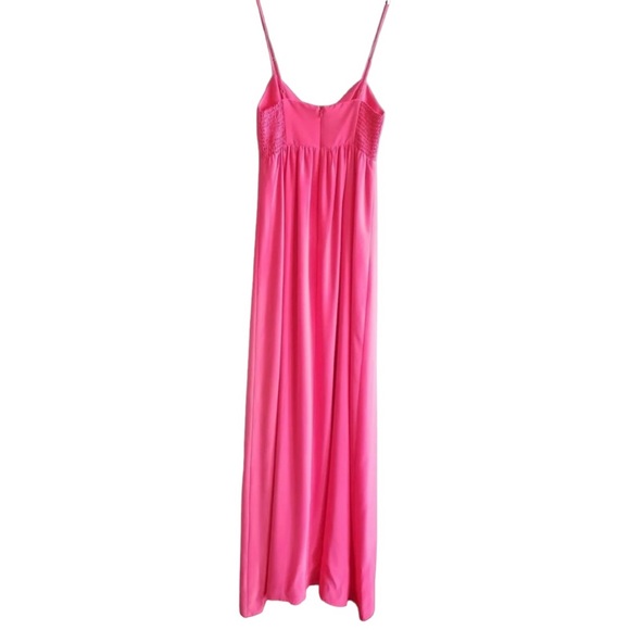 Amanda Uprichard Women’s Long 100% Silk Maxi Flowy Dress Pink XS Gown Nordstrom - Picture 6 of 8